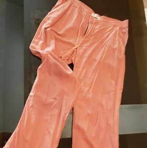 Coral Linen Pants